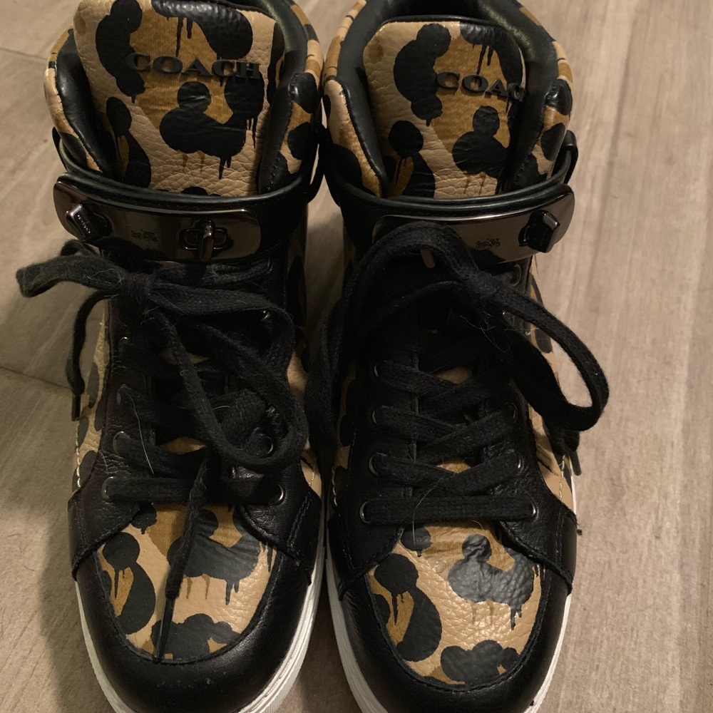 Coach Leopard High Tops sz 7.5